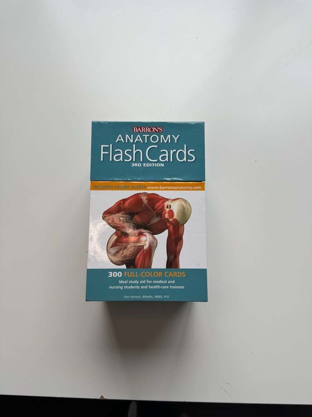 Barron's Anatomy Flash Cards 3rd Edition 300 Full-Color Cards